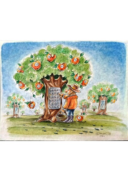 Andre Pijet 29X21CM Orijinal Karikatür Tablo modelleri