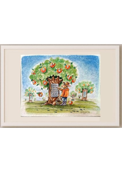 Andre Pijet 29X21CM Orijinal Karikatür Tablo fırsatları