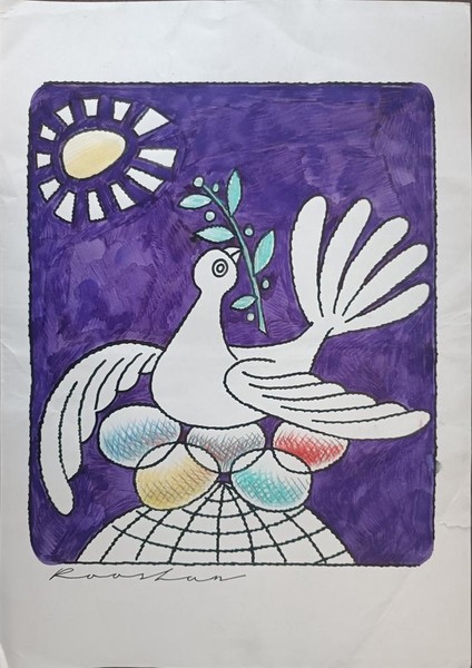 Rooshan Gataullin 43X30CM Orijinal Karikatür Tablo modelleri