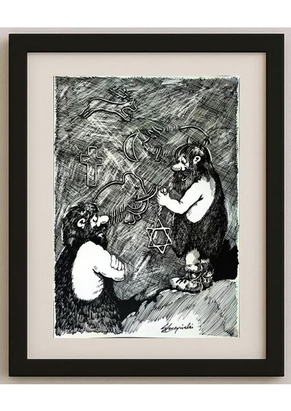 Slawomir Luczynski 29X21CM Orijinal Karikatür Tablo