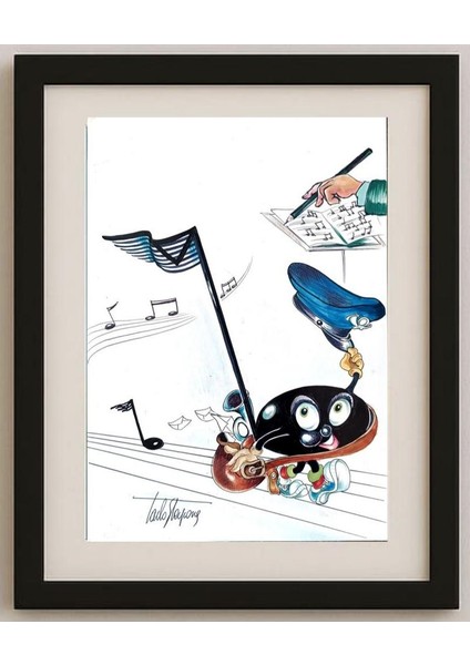 Sterpone Carlo 27X18CM Orijinal Karikatür Tablo