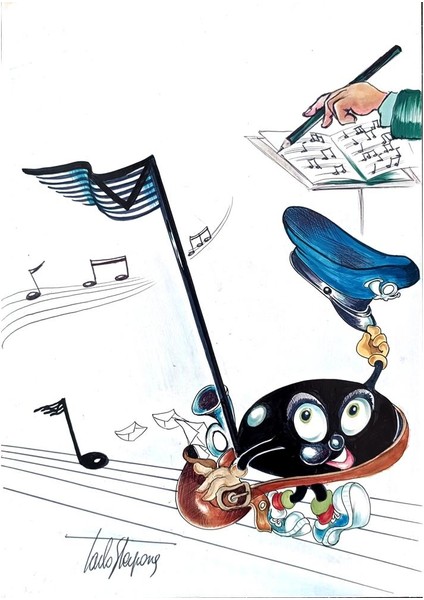 Sterpone Carlo 27X18CM Orijinal Karikatür Tablo modelleri