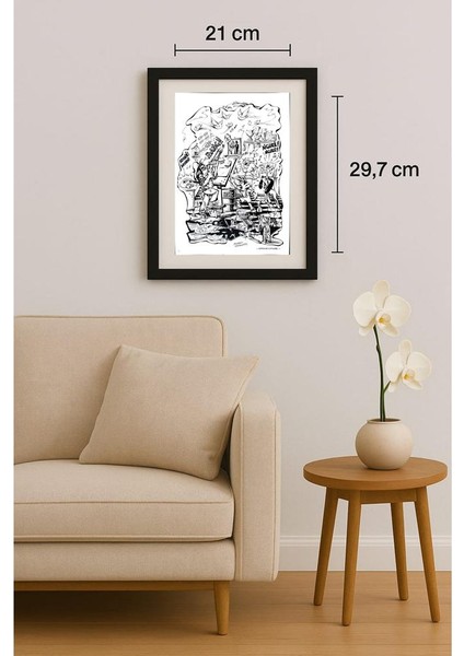 Mario Magnetti 29X21CM Orijinal Karikatür Tablo fiyatları