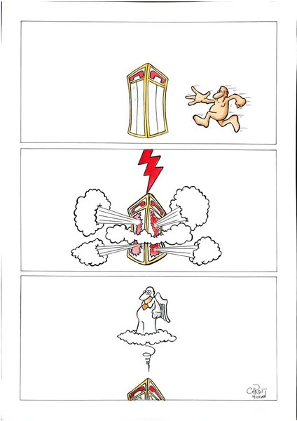 Chris Hovian 29X21CM Orijinal Karikatür Tablo modelleri