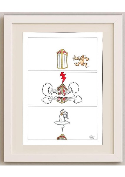 Chris Hovian 29X21CM Orijinal Karikatür Tablo fırsatları