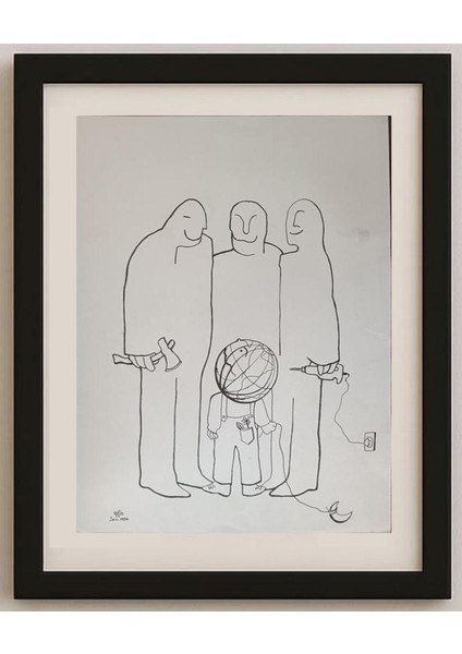 Soudabeh Memarzadeh 43X30CM Orijinal Karikatür Tablo