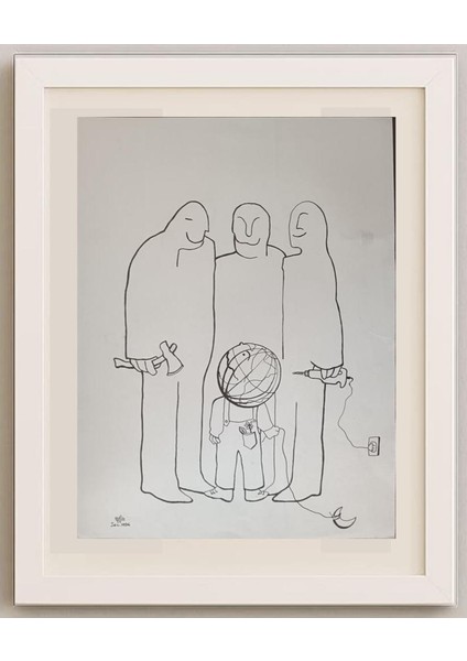 Soudabeh Memarzadeh 43X30CM Orijinal Karikatür Tablo fırsatları