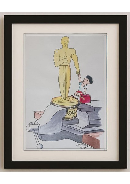 Frantisek Kratochvil 29X21CM Orijinal Karikatür Tablo