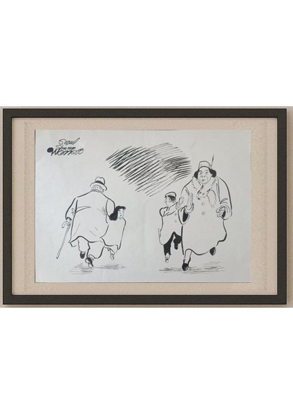 Wonsoo Yi 35X25CM Orijinal Karikatür Tablo