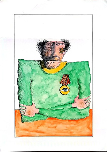 Tsocho Peev 35X25CM Orijinal Karikatür Tablo modelleri