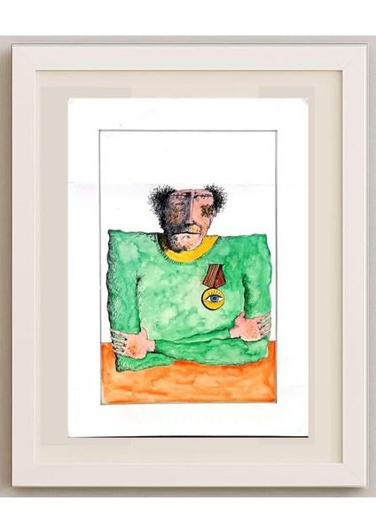 Tsocho Peev 35X25CM Orijinal Karikatür Tablo fırsatları