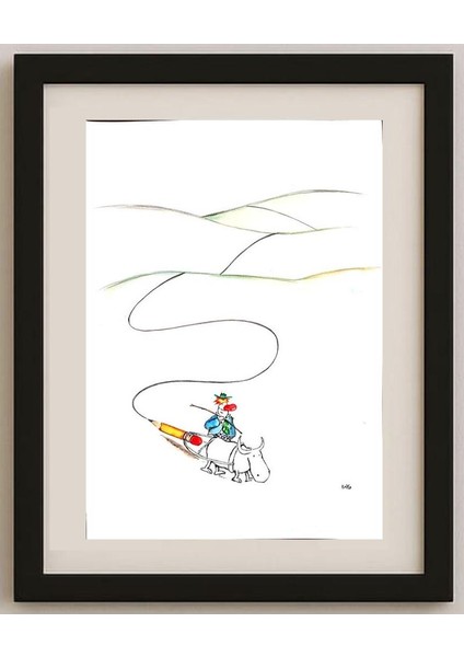 Yayo Diego Herrera 43X30CM Orijinal Karikatür Tablo