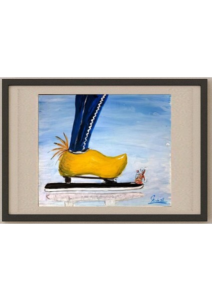 Gerdade Joas 35X30CM Orijinal Karikatür Tablo