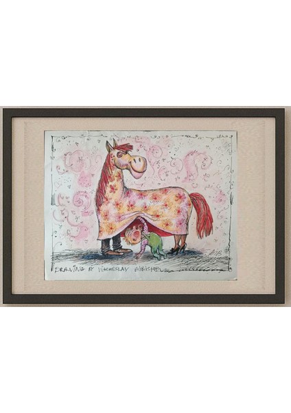 Viacheslav Bibishev 43X30CM Orijinal Karikatür Tablo