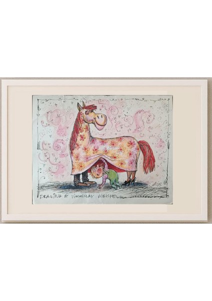 Viacheslav Bibishev 43X30CM Orijinal Karikatür Tablo fırsatları
