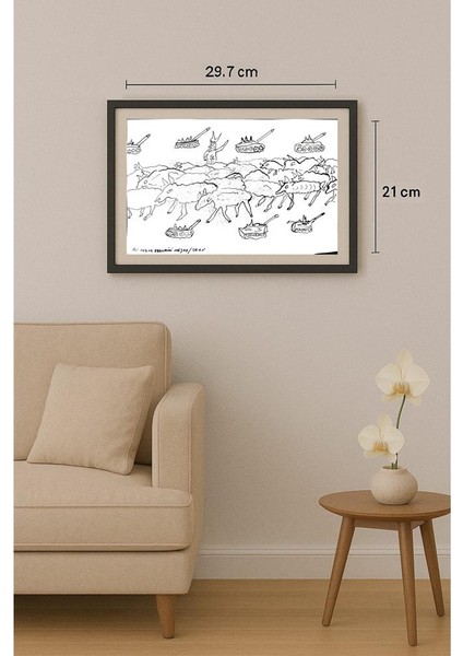 Ali Akbar Ebrahimi Nejad 29X21CM Orijinal Karikatür Tablo fiyatları