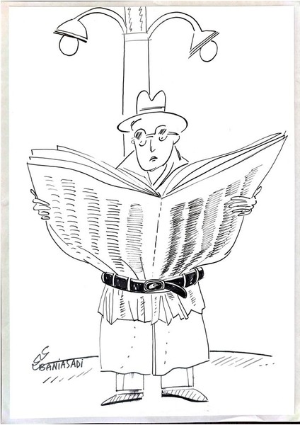 Mohammad Ali Baniasadi 29X21CM Orijinal Karikatür Tablo modelleri