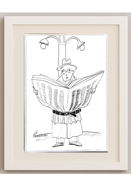 Mohammad Ali Baniasadi 29X21CM Orijinal Karikatür Tablo fırsatları