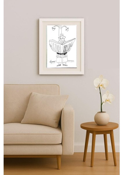 Mohammad Ali Baniasadi 29X21CM Orijinal Karikatür Tablo indirimleri