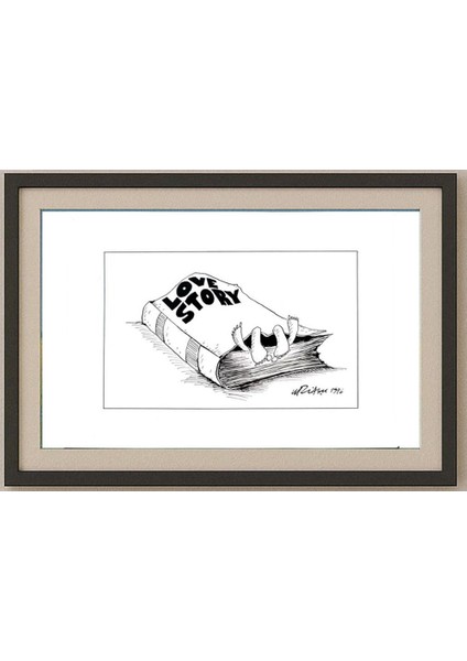 Gheorghita Ghinea Uriasu 21X15CM Orijinal Karikatür Tablo