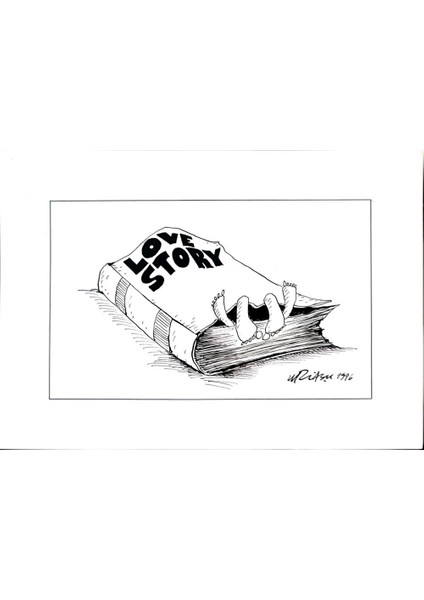 Gheorghita Ghinea Uriasu 21X15CM Orijinal Karikatür Tablo modelleri