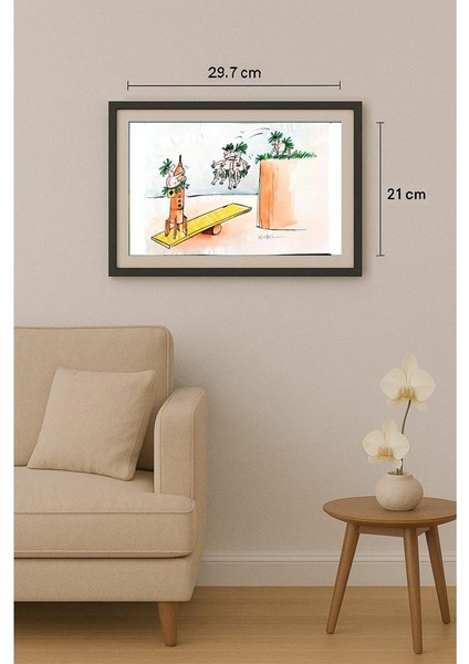 Pavel Constantin 29X21CM Orijinal Karikatür Tablo fiyatları