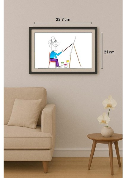 Babak Omran 29X21CM Orijinal Karikatür Tablo fiyatları