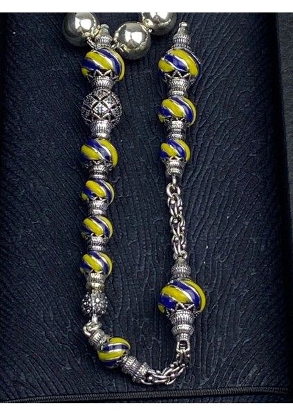 Mineli Taraftar Tesbih - 925 Ayar Gümüş, Birinci Takı & Aksesuar'dan El Işçiliği 45 Gram 32 cm modelleri