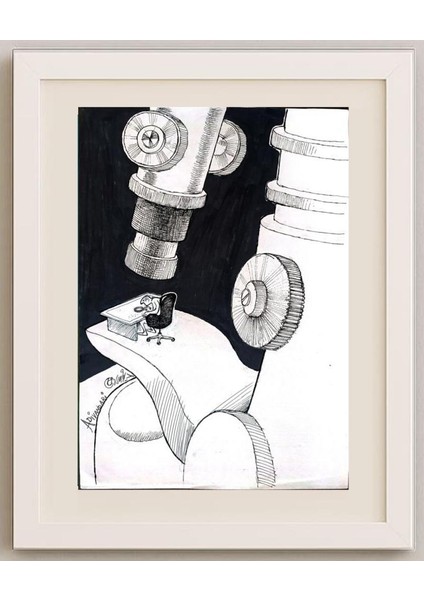 Ali Divandari 29X21CM Orijinal Karikatür Tablo fırsatları