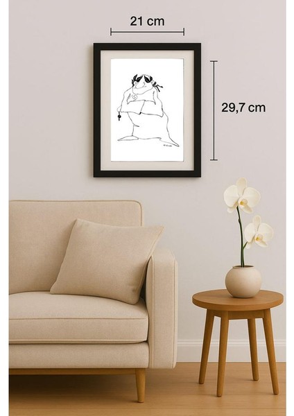 Rudi Schmückle 29X21CM Orijinal Karikatür Tablo fiyatları