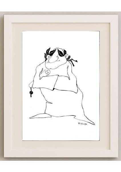 Rudi Schmückle 29X21CM Orijinal Karikatür Tablo fırsatları