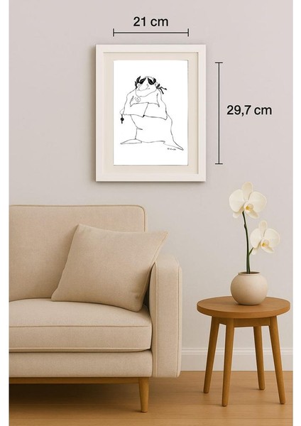 Rudi Schmückle 29X21CM Orijinal Karikatür Tablo indirimleri