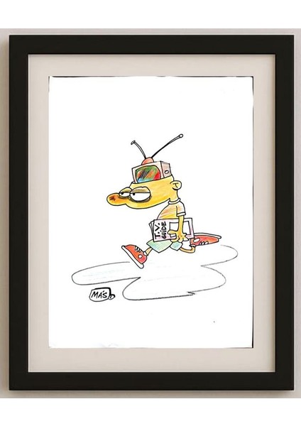 Sergio Mas 29X21CM Orijinal Karikatür Tablo