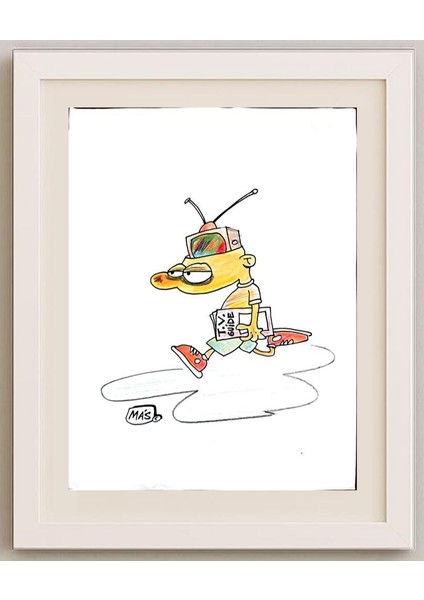 Sergio Mas 29X21CM Orijinal Karikatür Tablo fırsatları