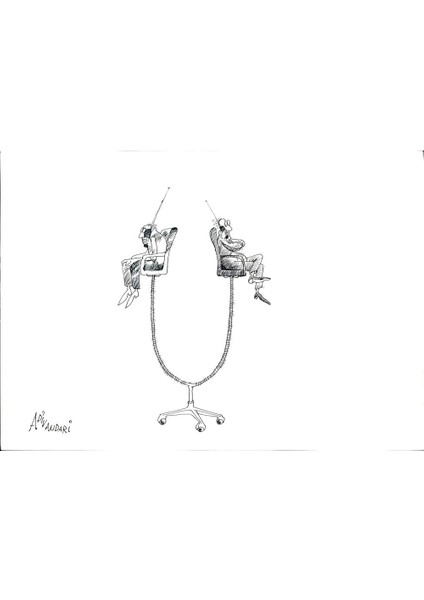 Ali Divandari 29X21CM Orijinal Karikatür Tablo modelleri