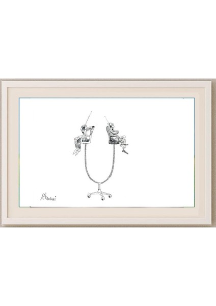 Ali Divandari 29X21CM Orijinal Karikatür Tablo fırsatları