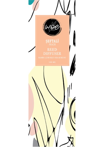 Çubuklu Oda Kokusu Şeftali 100 ml 4 Adet