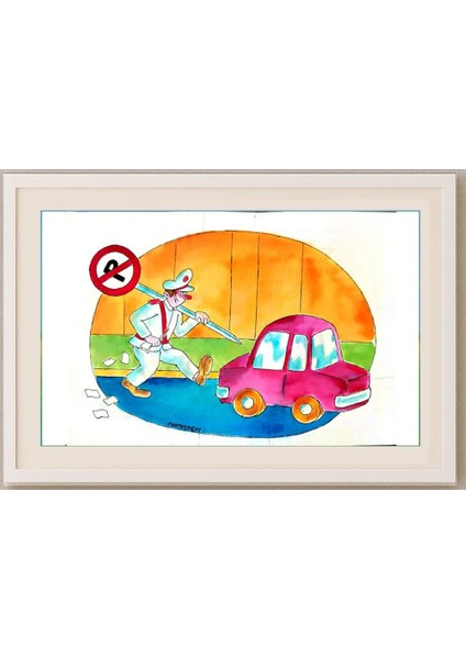 Morteza Azarkheil 29X21CM Orijinal Karikatür Tablo fırsatları