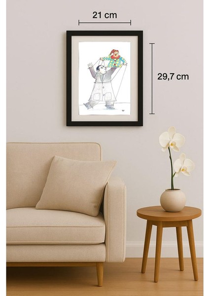 Masoud Ziaei Zardkhashoei 29X21CM Orijinal Karikatür Tablo fiyatları