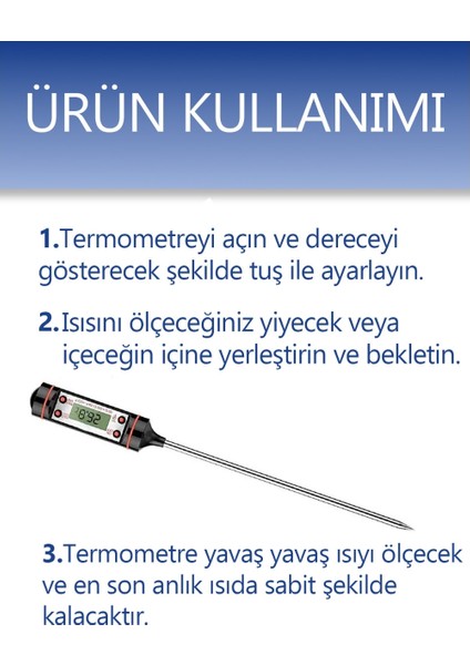 Gıda Termometresi Dijital -50°c / +300°C Aralığı – Yemek, Et, Sıvı ve Bebek Maması Isı Ölçer fırsatları