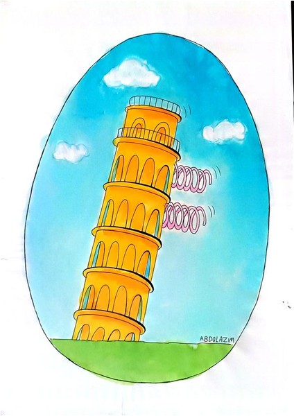 Abdolazim Azarkheil 29X21CM Orijinal Karikatür Tablo modelleri