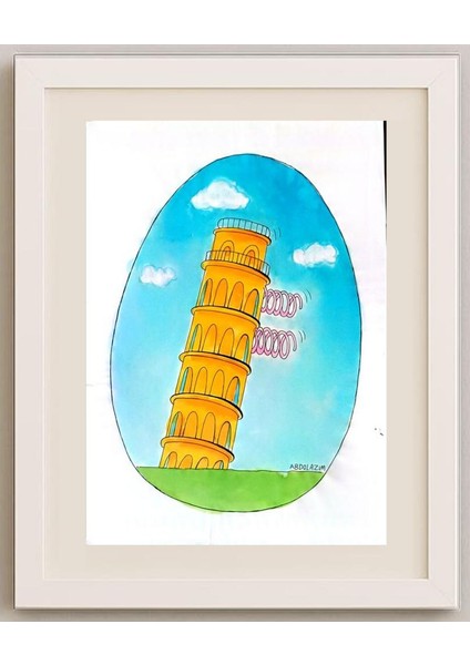 Abdolazim Azarkheil 29X21CM Orijinal Karikatür Tablo fırsatları