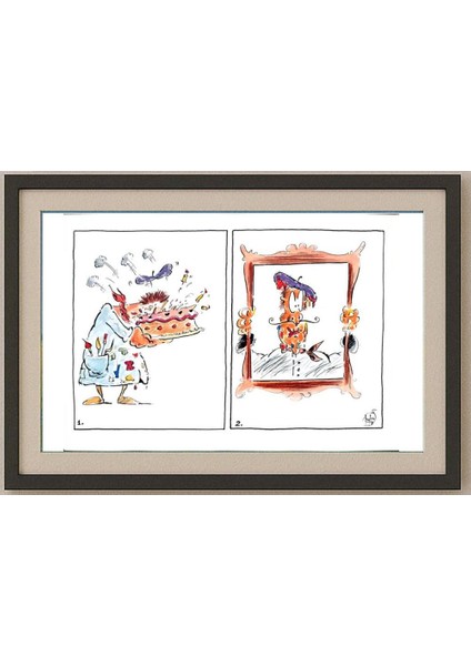 Szalai Attila 29X21CM Orijinal Karikatür Tablo