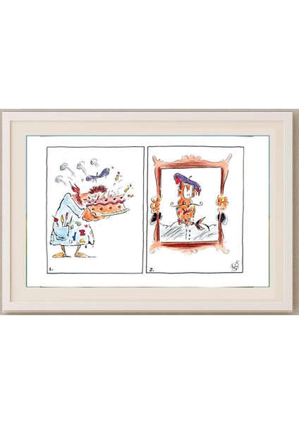 Szalai Attila 29X21CM Orijinal Karikatür Tablo fırsatları