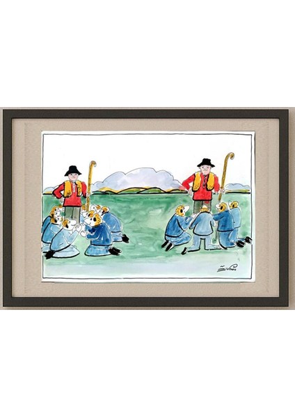 Zivanic Gostimir 29X21CM Orijinal Karikatür Tablo