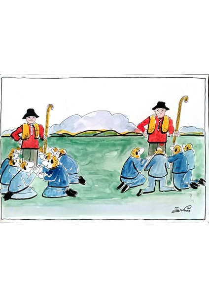 Zivanic Gostimir 29X21CM Orijinal Karikatür Tablo modelleri