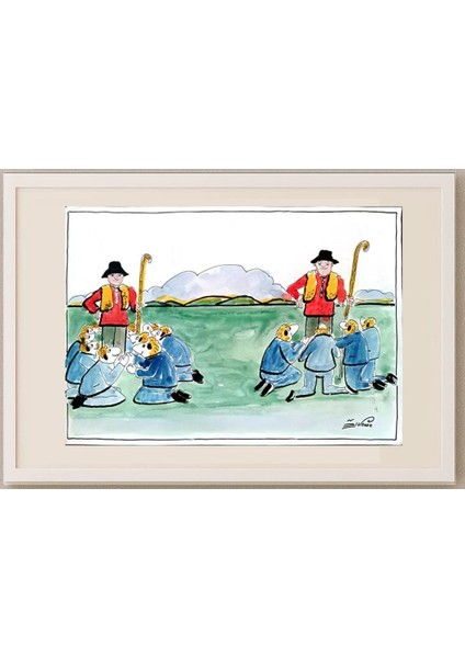 Zivanic Gostimir 29X21CM Orijinal Karikatür Tablo fırsatları