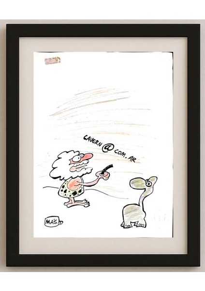 Sergio Mas 24X18CM Orijinal Karikatür Tablo