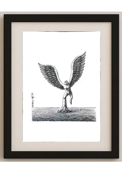 Anton Dragos 29X21CM Orijinal Karikatür Tablo