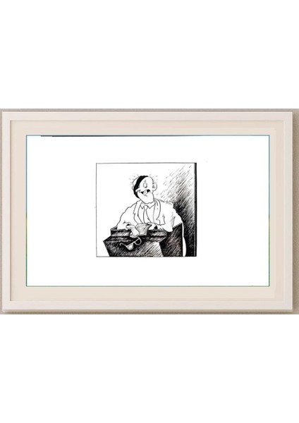 Oleg Loktiev 29X21CM Orijinal Karikatür Tablo fırsatları